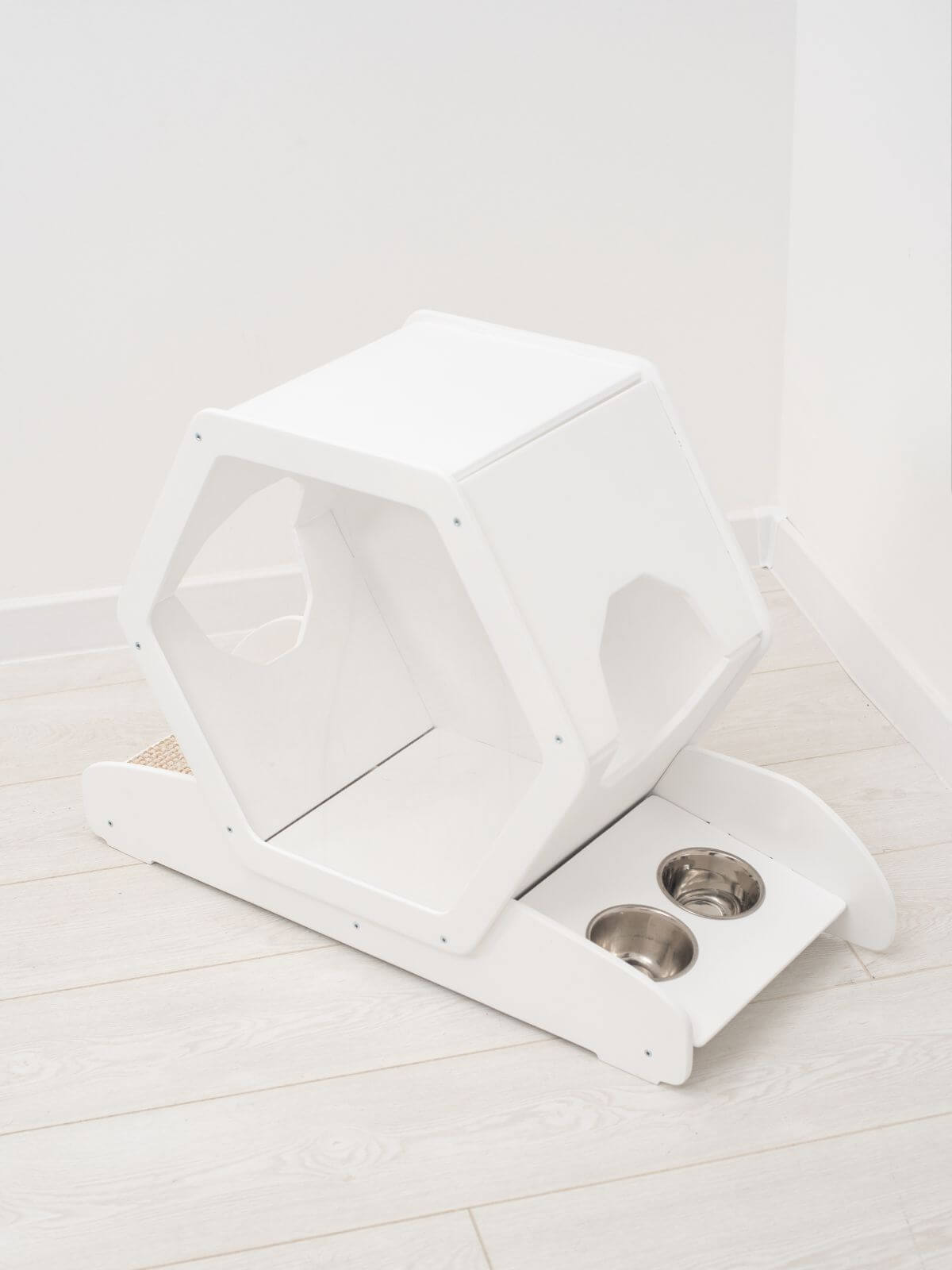 small wooden cat house