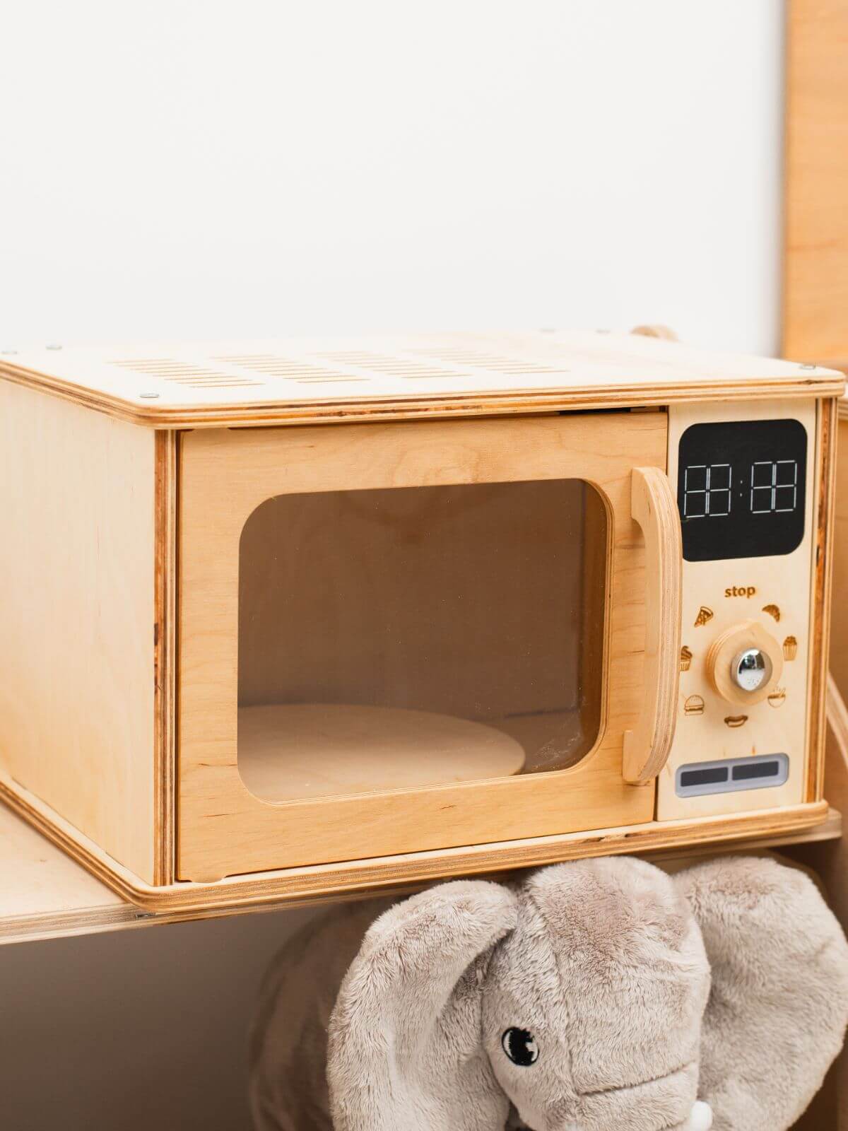 children's wooden microwave