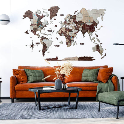 Enjoy The Wood - Wooden World Map - 🗺️ Unique Home Decor -  Handcrafted & Stunning! 🌳