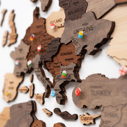 3d world map multicolor