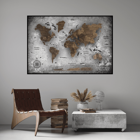 panel world map