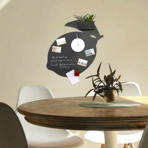 KalaMitica® Magnetische Kreidetafel "Zitrone", 38x56cm, Schwarz