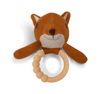 FILIBABBA - Freya Fox Rattles with Teether - Bäbisens Glädje 🦊💖