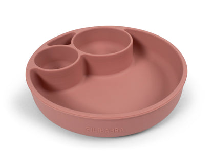 FILIBABBA - Piatto di Apprendimento in Silicone - Pasti Facili per Bambini 🍽️💖