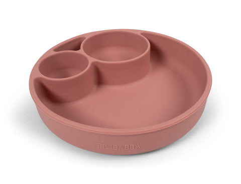 FILIBABBA - Piatto di Apprendimento in Silicone - Pasti Facili per Bambini 🍽️💖