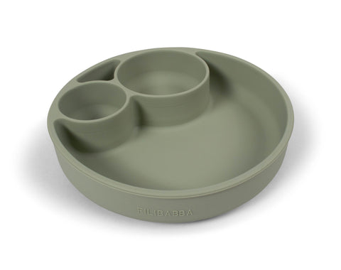 FILIBABBA - Silikonlärande tallrik - Perfekt för små ätare 🌿🍽️