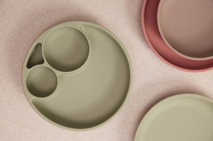 FILIBABBA - Silikonlärande tallrik - Perfekt för små ätare 🌿🍽️