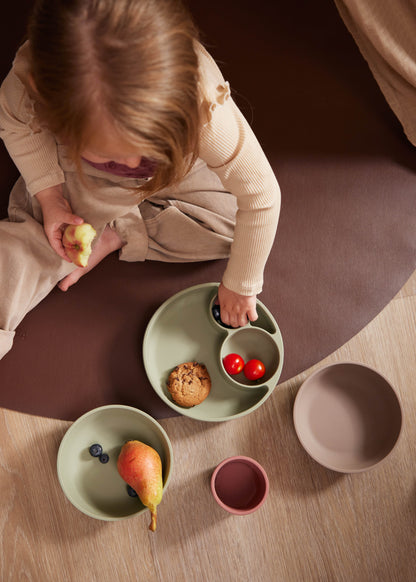 FILIBABBA - Silikonlärande tallrik - Perfekt för små ätare 🌿🍽️