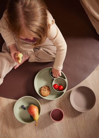 FILIBABBA - Silikonlärande tallrik - Perfekt för små ätare 🌿🍽️
