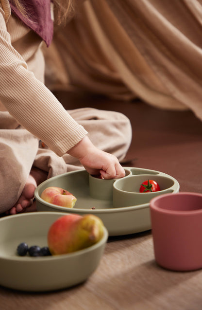 FILIBABBA - Silikonlärande tallrik - Perfekt för små ätare 🌿🍽️