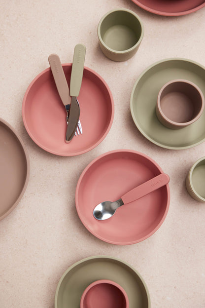 FILIBABBA - Silikon Sked Set (3-Pack) - Perfekt för Små Ätare 🍽️✨