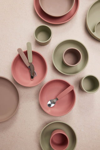 FILIBABBA - Siliconen Kom Set 2-Pak - Perfect voor Kleine Eters 🌸