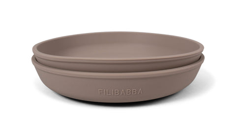 FILIBABBA - Juego de Platos de Silicona (2 Paquete) - Perfecto para Pequeños Amantes de la Comida 🍽️