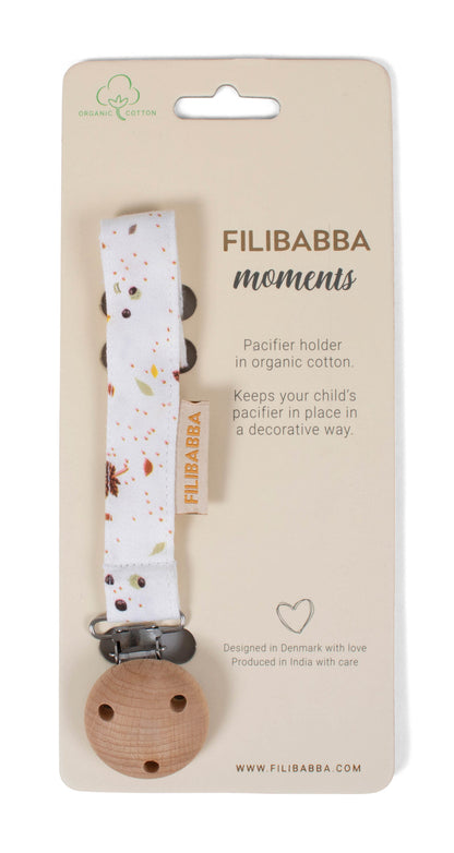 FILIBABBA - Schnullerkette Kastanie - Organische Eleganz 🌿👶