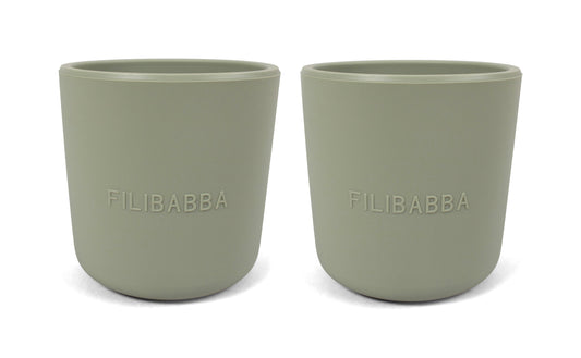 FILIBABBA - Ensemble de tasses en silicone par 2 - Parfait pour les petites mains 🌟🍼