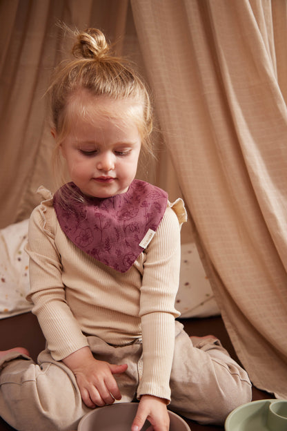 FILIBABBA - Baby Bib Fall Flowers - Eco-friendly Elegance 🌿✨