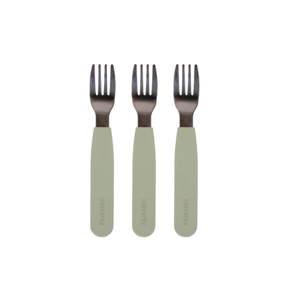 FILIBABBA - Silicone Fork Set 3-Pack - Perfect for Little Gourmets! 🍴💚