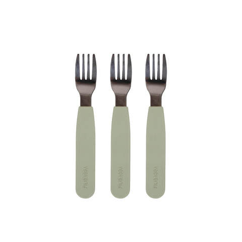 FILIBABBA - Silicone Fork Set 3-Pack - Perfect for Little Gourmets! 🍴💚