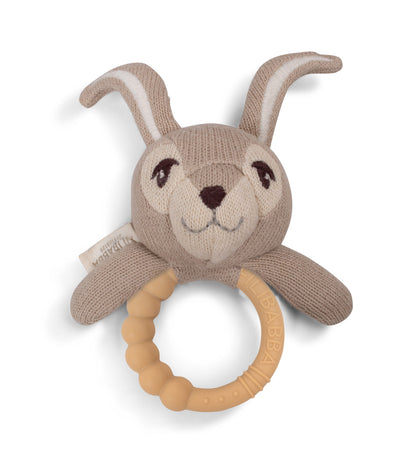 FILIBABBA - Henny Zajączek Grzechotka Teething - Miękka i Zabawna Radość 🐰✨