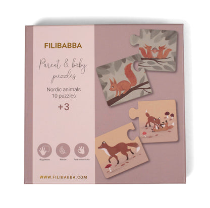 FILIBABBA - Genitore & Bambino Puzzle - Scopri gli Animali Nordici! 🧩✨