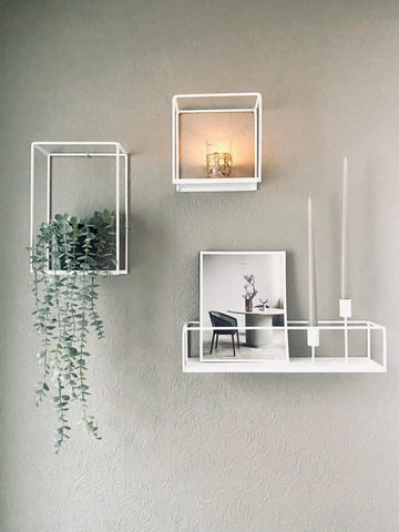 MIOMIO Set of 3 Shelves in Pristine White - A Symphony of Design and Functionality