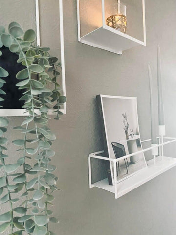 MIOMIO Set of 3 Shelves in Pristine White - A Symphony of Design and Functionality