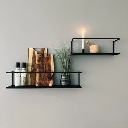 MIOMIO Duo Shelves in Sleek Black - Modern Aesthetics Meets Practicality