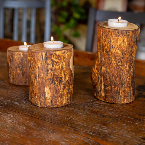 Olivenholz Kerzenhalter "The Rustic Candle"