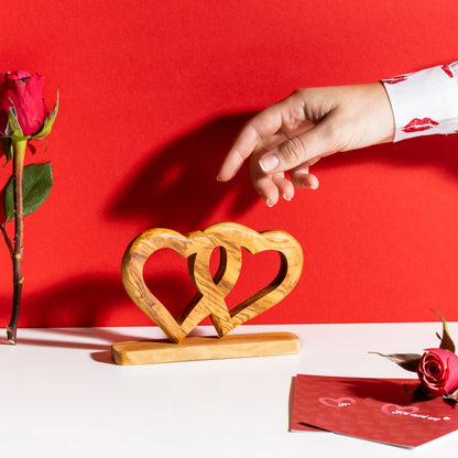 Valentinstag Geschenk: Herzen "AMORE with stand"