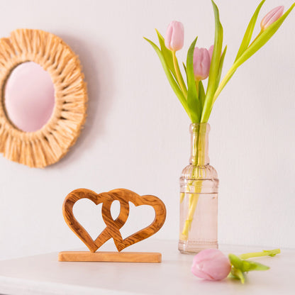 Valentinstag Geschenk: Herzen "AMORE with stand"