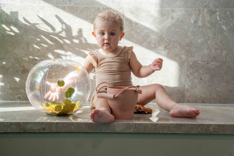 FILIBABBA - Ballon d'Eau en Or Pailleté - Étincelle & Jouez ! ✨🏖️