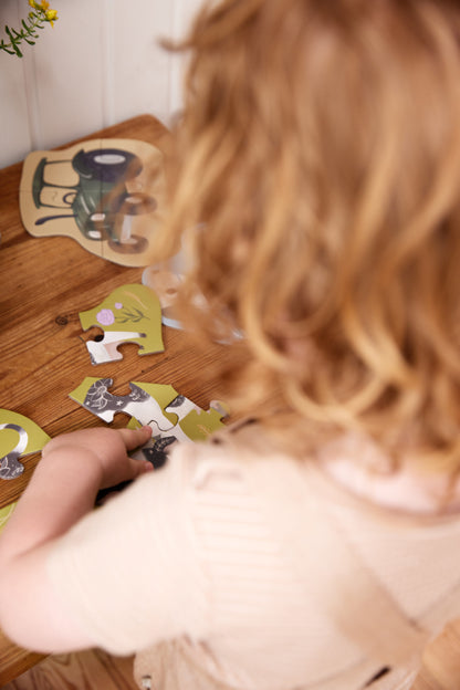 FILIBABBA - Gårdsdjur Pusselset - Roligt & Lärande för Barn 🧩🐴