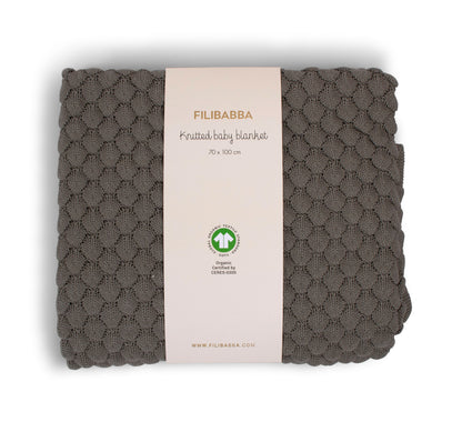 FILIBABBA - Stickad Babyfilt - Mysig Ekologisk Komfort 🌿👶