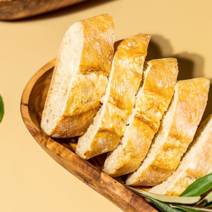 Holzschale länglich in L "Le Boulanger"