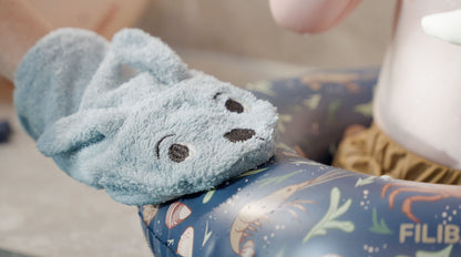 FILIBABBA - Gant de bain pour bébé - Amusement de bain avec un lapin 🐰🛁