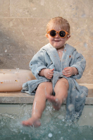 FILIBABBA - Kinderbadjas met Borduursel 3-4 Jaar GOTS - Gezellige Comfort 🌿👶