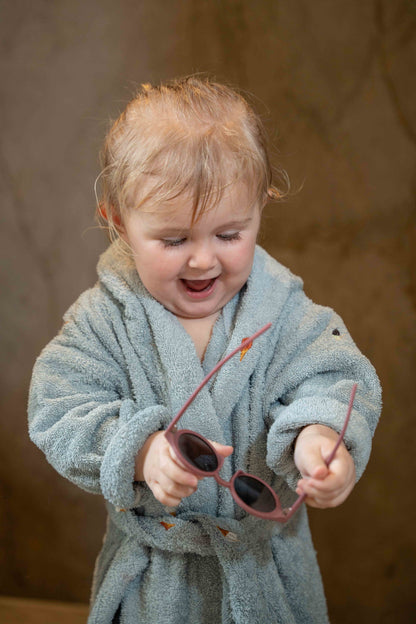 FILIBABBA - Kinderbadjas met Borduursel 3-4 Jaar GOTS - Gezellige Comfort 🌿👶