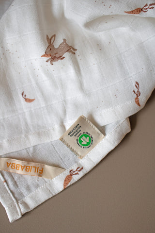FILIBABBA - Muslin Klud GOTS - Essentiel Baby Komfort 🌿🐇
