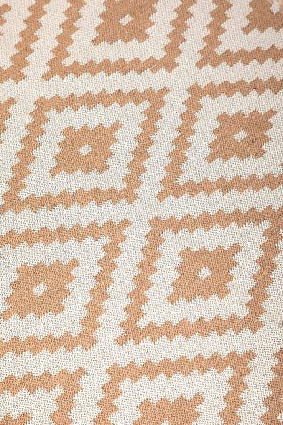 SOLTAKO Kleiner Kelim Teppich Läufer mit Fransen und Muster Retro Boho Ethno marokkanisch Berber waschbar Vintage Modell Casablanca, 135 x 65 cm