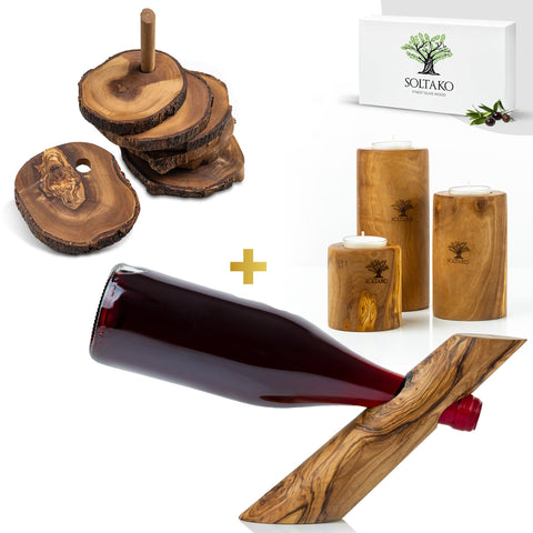 Bundles Primitivo + the rustic Coaster + Boho Candles