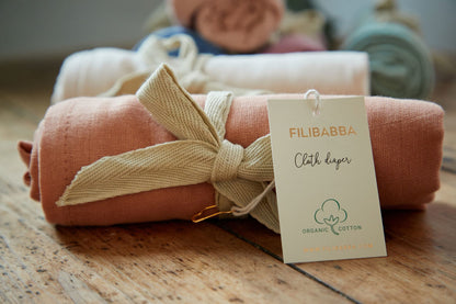 FILIBABBA - Blush Katoenen Mousseline Doek - Organisch Comfort 🌿