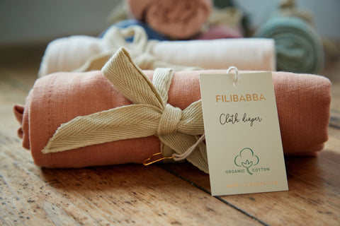 FILIBABBA - Blush Katoenen Mousseline Doek - Organisch Comfort 🌿