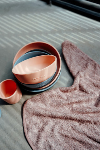 FILIBABBA - Conjunto de Cuencos de Silicona 2-Pack - Perfecto para Niños 🍑