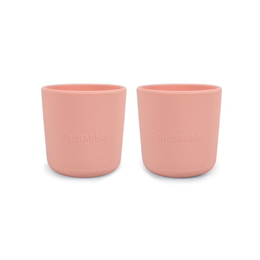 FILIBABBA - Silikonbecher-Set (2er-Pack) - Perfekt für Kinder 🍑🥤