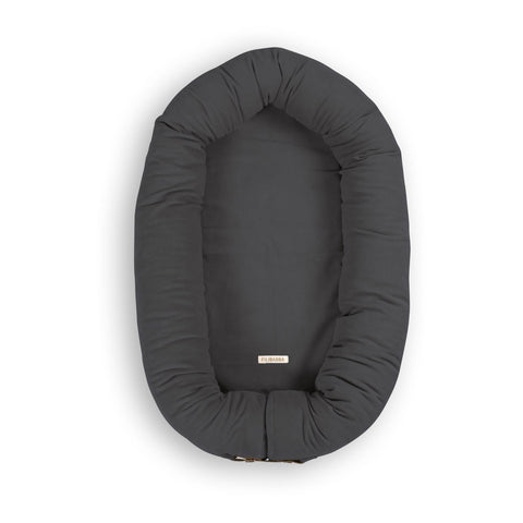FILIBABBA - Babynest Cord Stone Grey - Mysig Komfort för Bebisar ✨