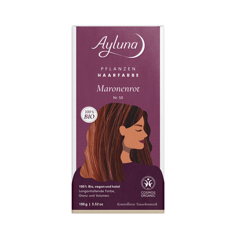 Ayluna - Plant-Based Hair Dye Maroon Red - Natural Elegance 🌿✨