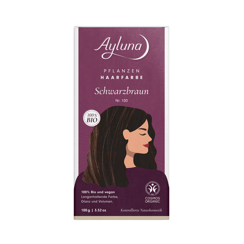 Ayluna - Plant-Based Hair Color Schwarzbraun - Vibrant & Natural 🌿🌟