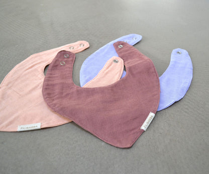 FILIBABBA - Bavaglino in mussola Rosa Polveroso - Essenziale per Neonati Biologico 🌿👶