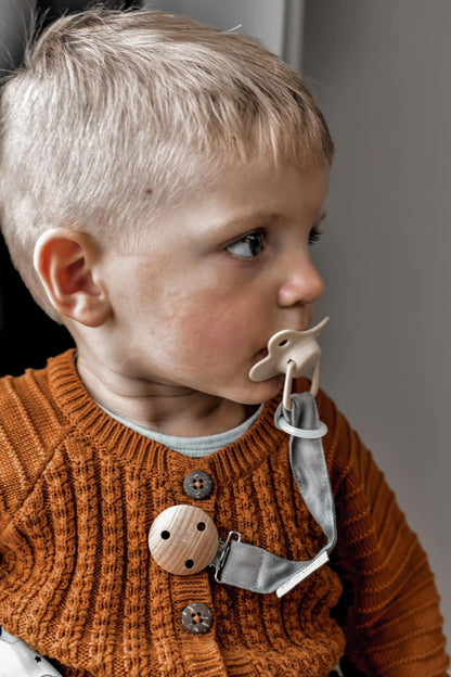 FILIBABBA - Mörkgrå Nappkedja - Ekologisk Säkerhet 🌿🍼