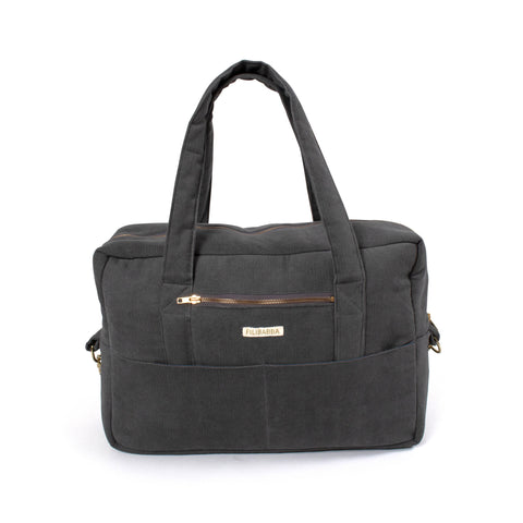 FILIBABBA - Borsa Mamma Cord Stone Grey - Elegante e Spaziosa 🌟👜